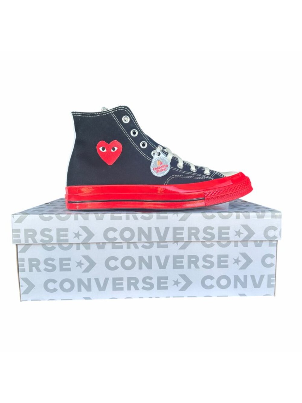 ✨Converse Chuck 70 Hi Comme Des Garçons Play 10 Men Shoes Sneakers Black A01793C - Picture 6 of 9